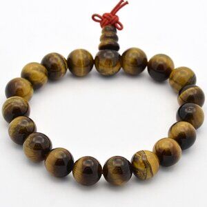 NWOT  natural gemstone tiger eye mala Stretch Bracelet tigerseye Mix&Match 2/$20